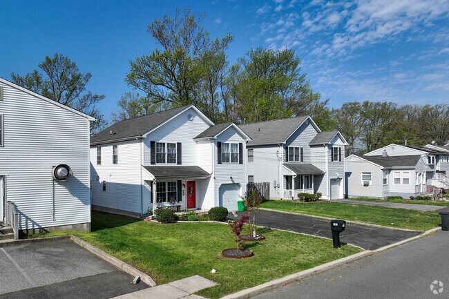 New Colonial Revival homes can be found on quiet streets in Cliffwood.