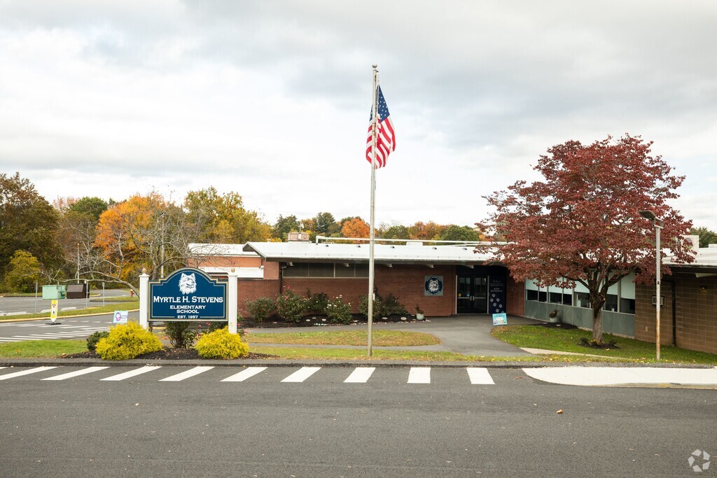 Myrtle H. Stevens School serves students in the Rocky Hill community.