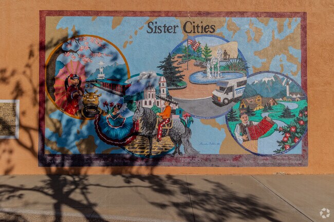 Street art by a local artist brightens a Howard street in Riverbank.