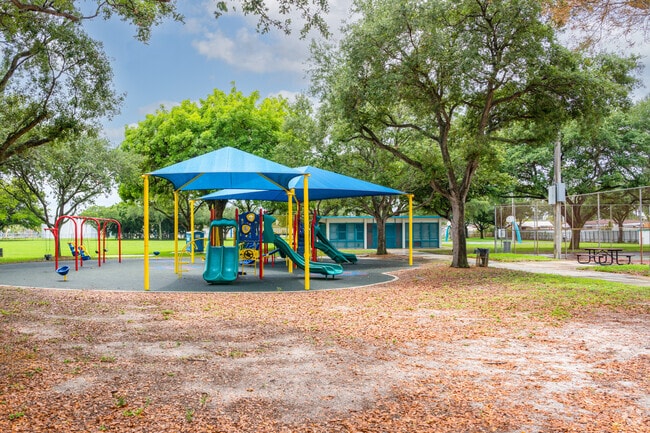 Your kids will love the playground at Myrtle Grove Park.