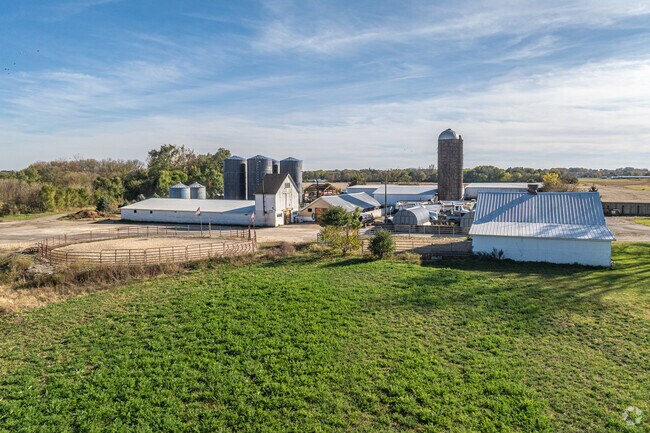 Nearby farmland is a gentle reminder to Fairgrounds residents that they are not living in the city.