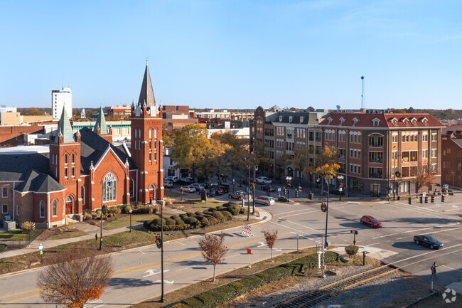 Wide sidewalks line Downtown's, Hay Street, making it easy to walk to shops and restaurants.