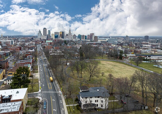 Sheldon Charter Oak is a quick step away from downtown Hartford.