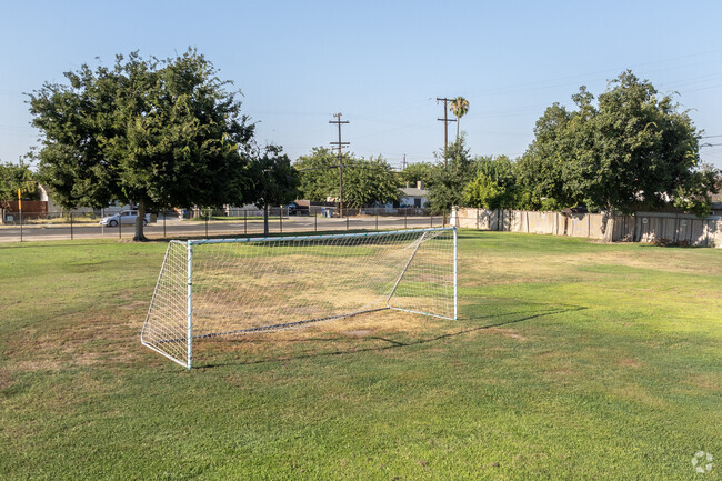 The soccer field at Calwa Elementary School in Fresno.