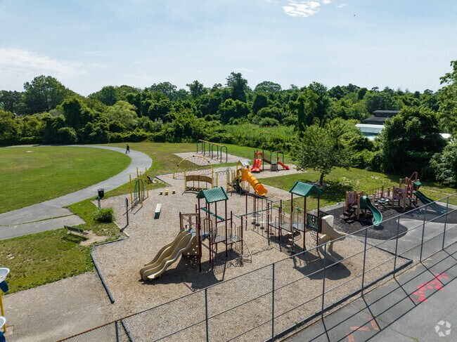 Many playgrounds to choose from here at Brook Ave Elementary School.