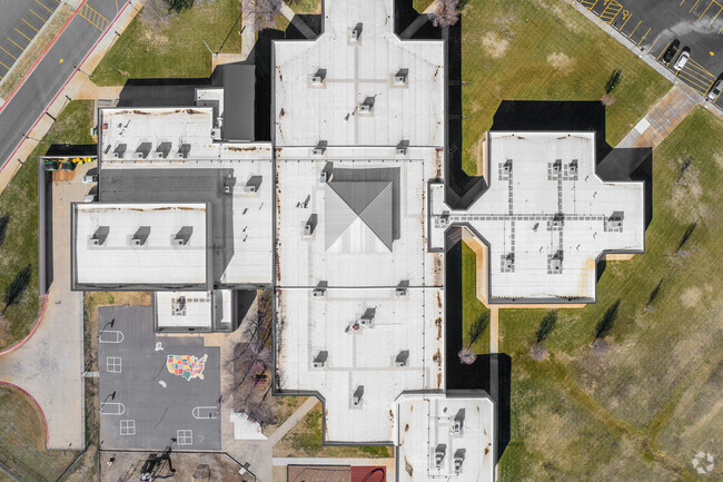 Here is a top down view of Wheatland Elementary School.