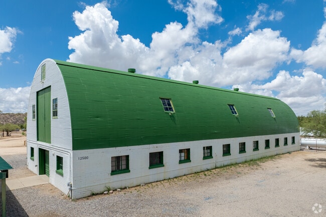The iconic green and white barn along Old Spanish Trail in Rincon Valley welcomes farmers market shoppers every Saturday.