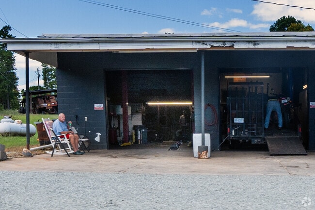 The auto-body shop in Little River is a great place to hangout and socialize.
