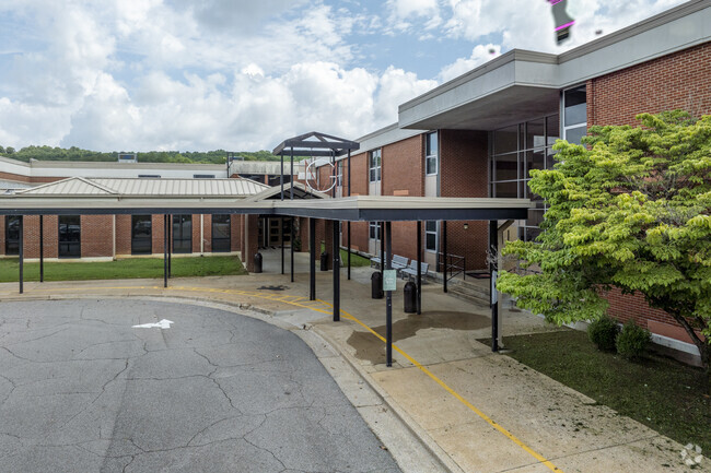 Entrance to Mountain Gap Middle School in Huntsville Alabama.