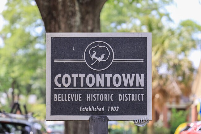 Cottontown town signs mark each corner of  the neighborhood.
