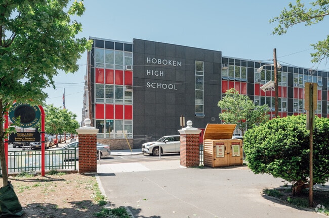 Hoboken High School is located off Clinton St. in Hoboken.