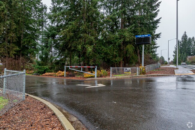 Front entrance driving into the school.