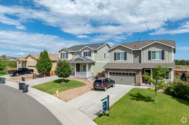 Residents in South Thornton can find single-family houses decorated with brick and wood panel siding.