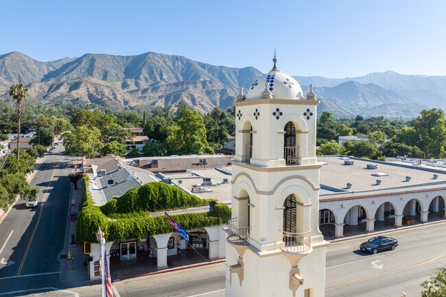 The historic Ojai Post Office Bell Tower is the center of downtown.