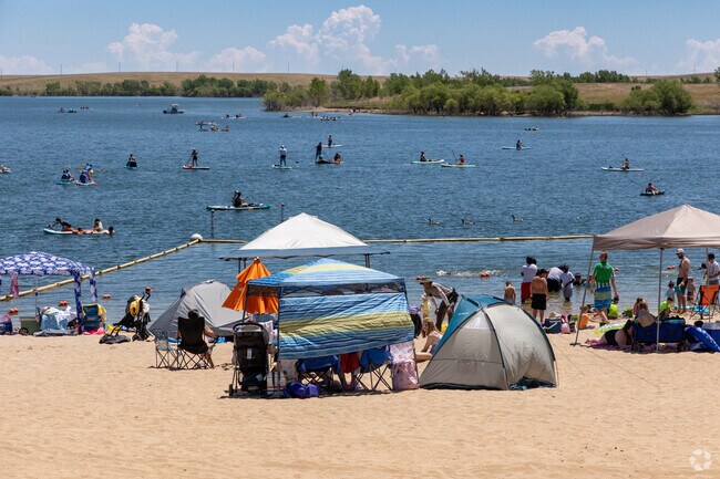 The Aurora Reservoir is quite popular during the warmer months of the year.