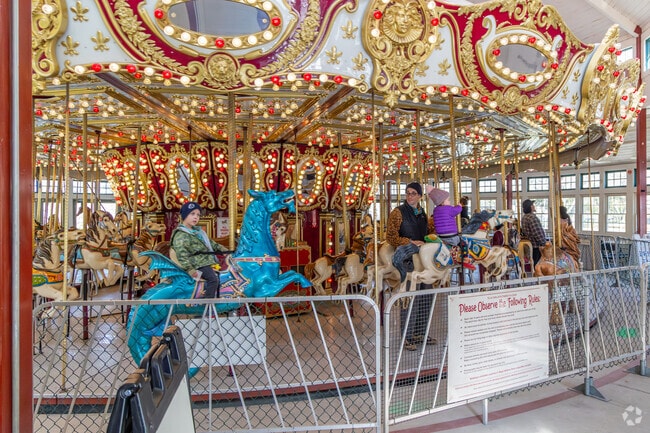 The carousel at Roger Williams Park is a favorite for family outings.