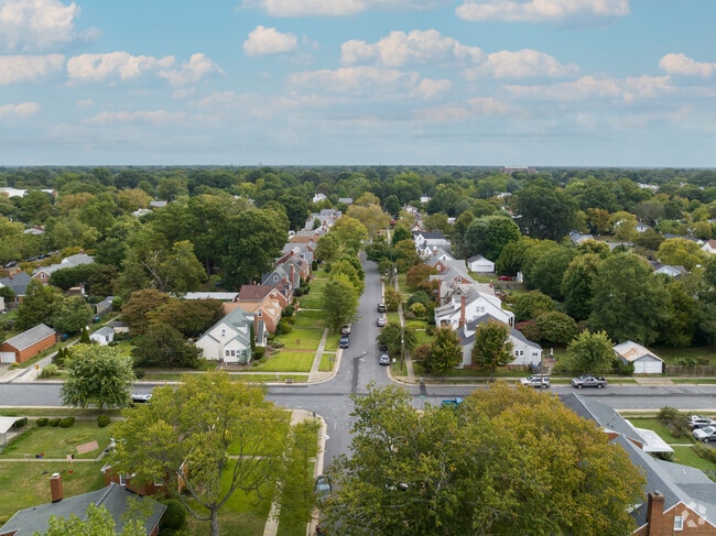 Mature oaks and maples line the streets of Rosedale.
