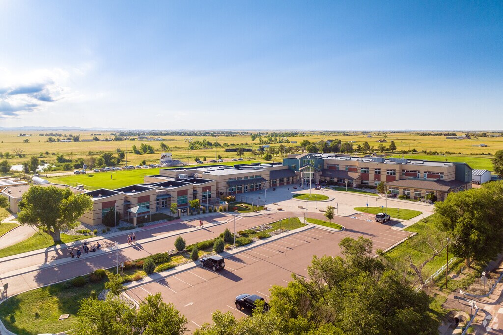 The scenery around Elllicott Middle School is bucolic.