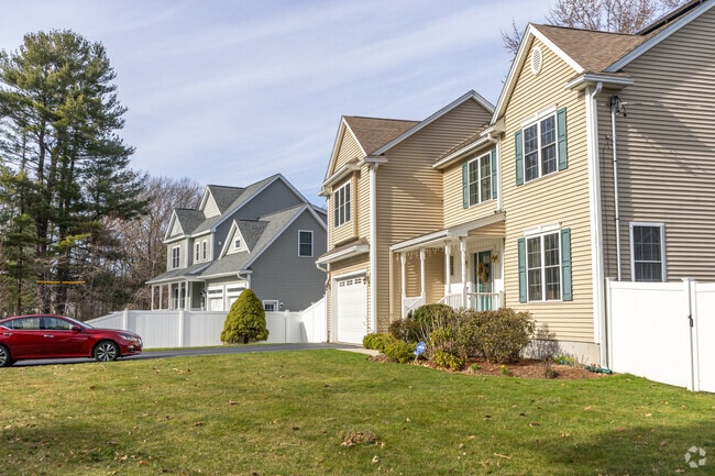 A row of homes with some more contemporary styles in the Burlington area.