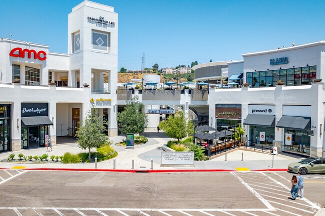 A look at the Fashion Valley mall which offers many shops and a movie theater in Mission Valley.