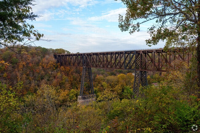 The scenic bridge at High Bridge Park is a must-see when visiting Wilmore.