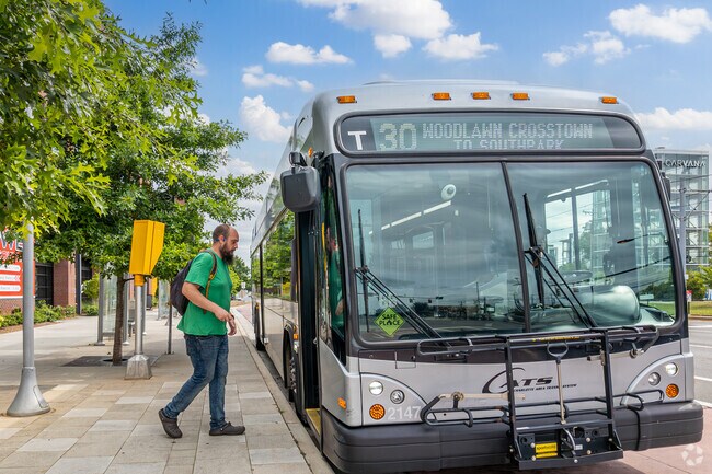 The CATS Bus Line is a great way to get around in the Collingwood neighborhood..