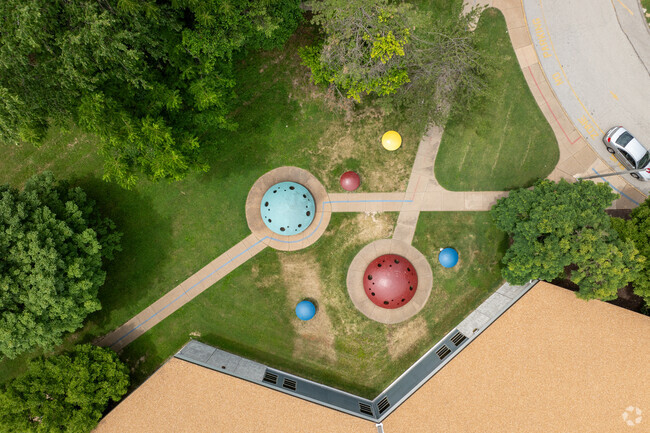Check out the fun sculptures outside Walnut Grove Elementary School.