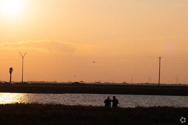 Sunset Lake in Portland, Texas lives up to its name.