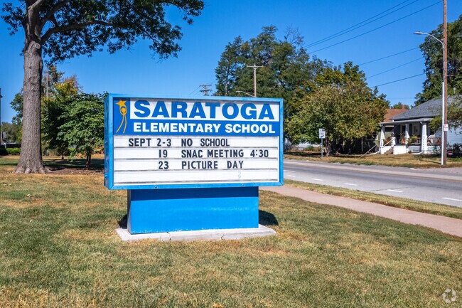 Saratoga Elementary School serves approximately 300 students from the Irvingdale neighborhood.