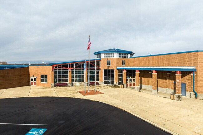 A central rotunda is a eye-catching feature of E.N. Peirce Middle School.