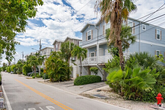 Many homes in Stock Island are elevated to protect themselves from bad weather.