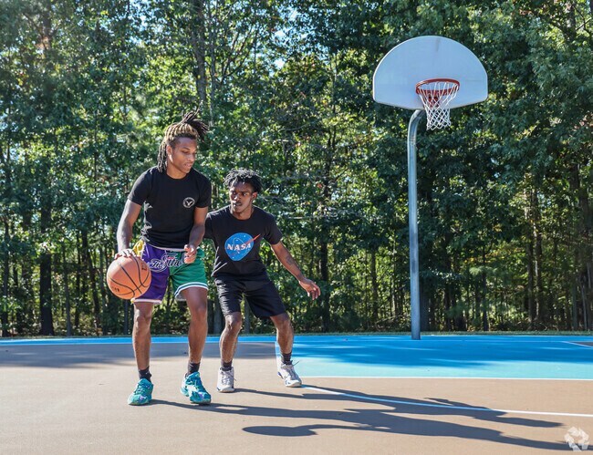 A perfect day to play basketball at Harry G Daniel Park.