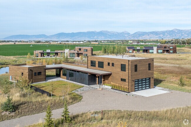 Contemporary homes in Gallatin Gateway offer sleek design and modern living spaces.