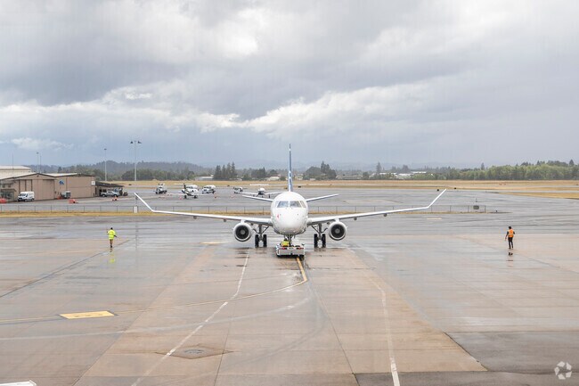 Eugene Airport is the closest airport that you can fly out of in the Roseburg area.