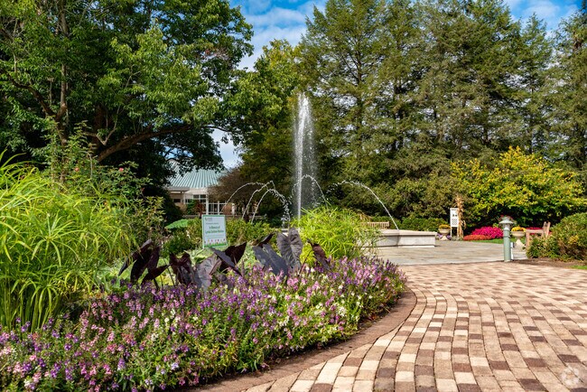 Mills Creek Park Park is a great place to relax among the flowers.
