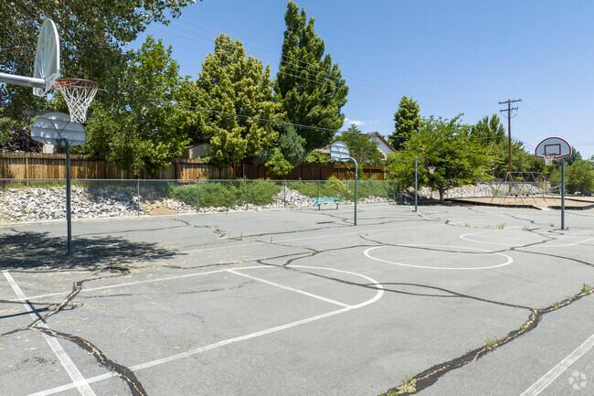 Reno students can play basketball at Peavine Elementary.