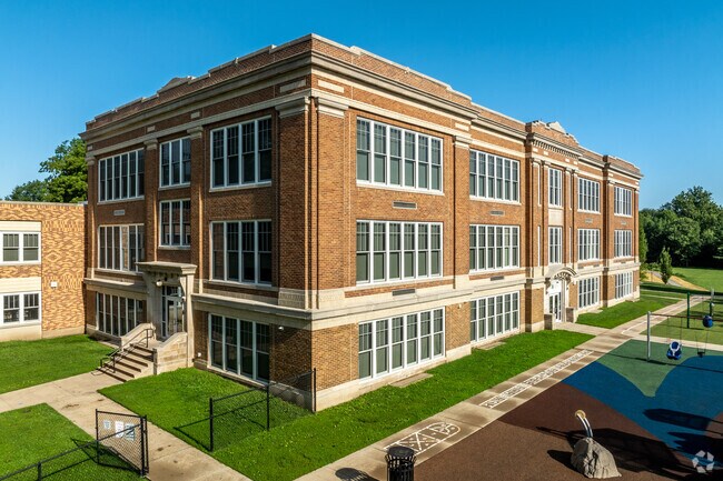 The historic architecture of Longfellow Elementary is eye-catching.