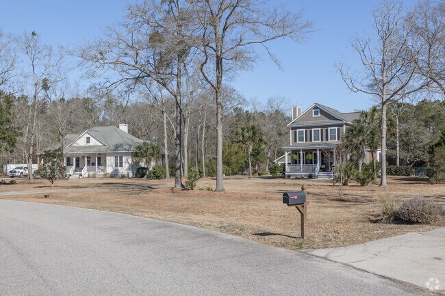 Wadmalaw Island has unique styles of homes with porches.