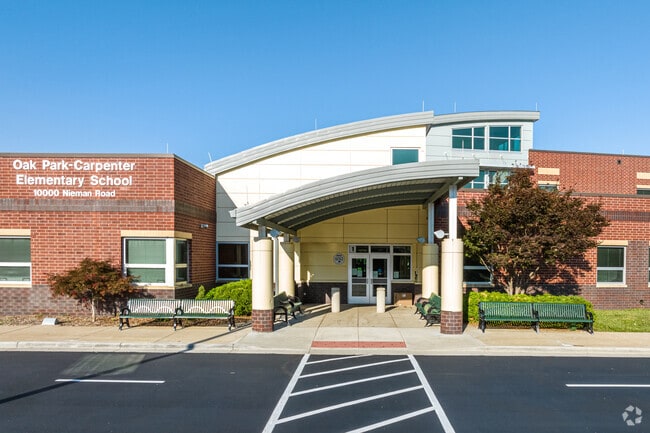 This is the welcoming student entrance to Oak Park-Carpenter Elementary School.