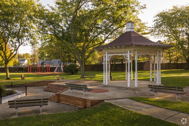 Landmark Park has a gazebo close to downtown Fortville.