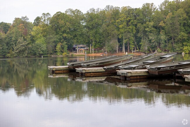 Fishing boats eagerly await anglers to catch the big one.