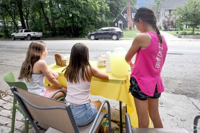 Neighborhood lemonade stands are a charming way for children to earn money in Meridian Kessler.