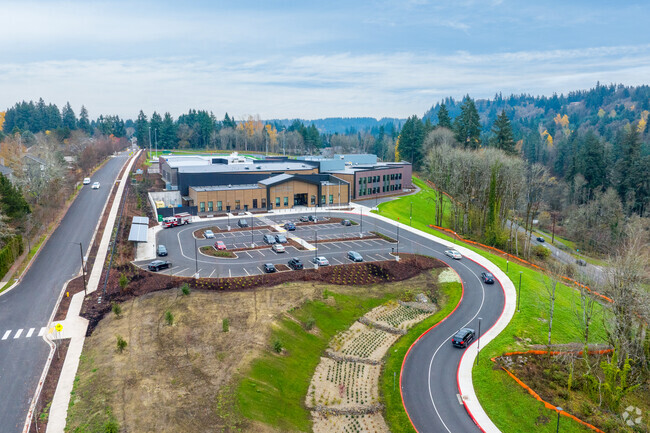Athey Creek Middle School is located in a quiet residential area on Brandon Pl in West Linn.