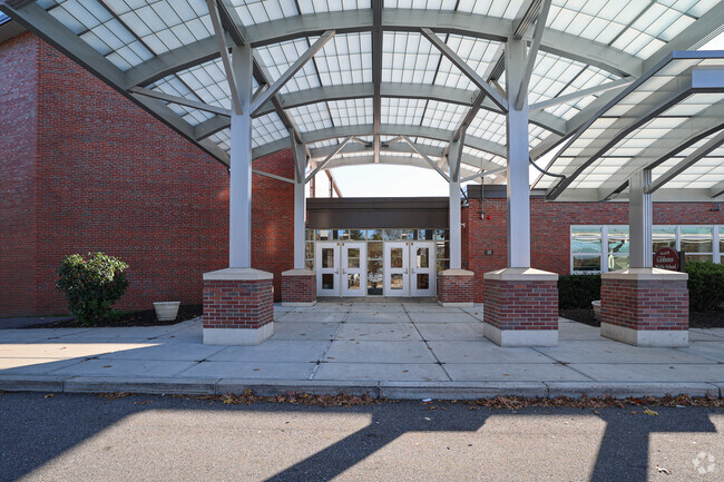 Sarah W. Gibbons main entrance for students and teachers.
