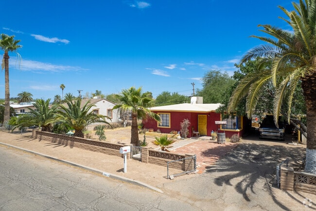 Julia Keen has a handful of uniquely painted homes, with vibrant colors.