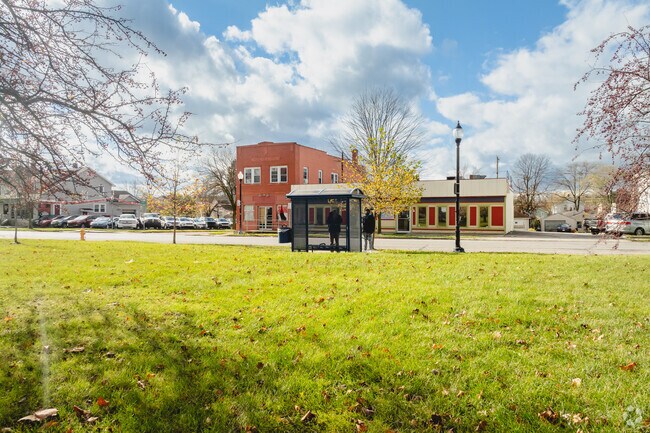 These Nebraska residents wait patiently for the Citilink Bus in Williams Park.