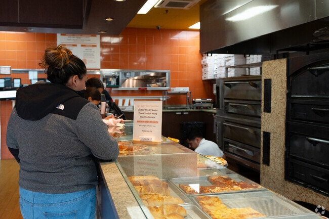 Waiting for some fresh pizza at Calda in Levittown.