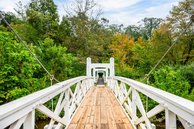 Twin Bridges in East Rockhill connect scenic walking trails near Lenape Park.