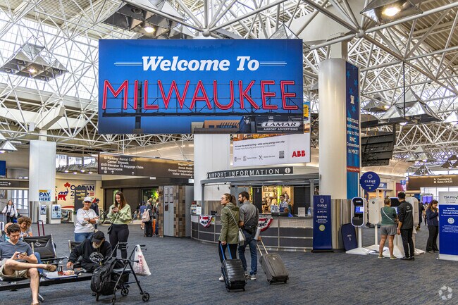 Milwaukee's Mitchell International Airport is less than an hour away from Nashotah.