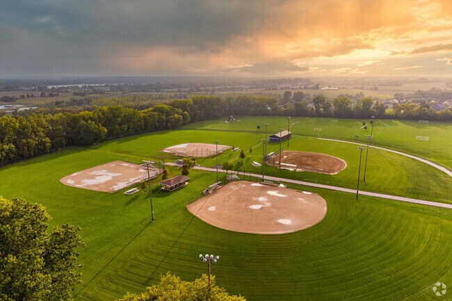 Recreational facilities such as baseball fields can be found in Johnsburg's McHenry Park.